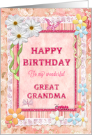 Great Grandma Birthday Craft Look card