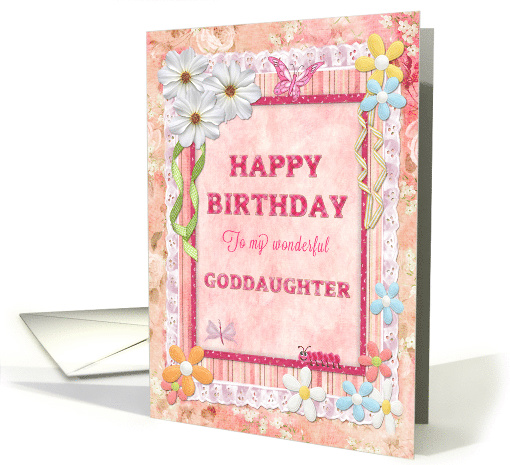 Goddaughter Birthday Craft Look card (944859)