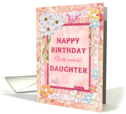Daughter, Birthday Craft Look card (944873)