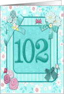102nd Birthday Crafted Look card