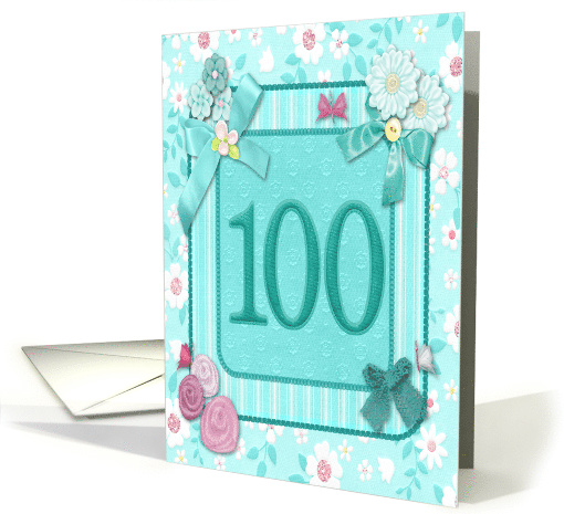 100th Birthday Crafted Look card (947358)