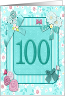 100th Birthday Crafted Look card