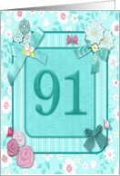 91st Birthday Crafted Look card