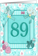 89th Birthday Crafted Look card