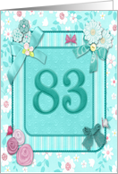 83rd Birthday Crafted Look card