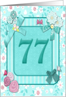 77th Birthday Crafted Look card