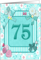 75th Birthday Crafted Look card