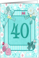 40th Birthday Crafted Look card