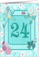 24th Birthday Crafted Look card