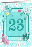 23rd Birthday Crafted Look card