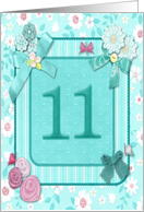 11th Birthday Crafted Look card