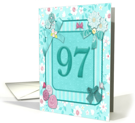 97th Birthday Party Invitation Crafted card (947468)