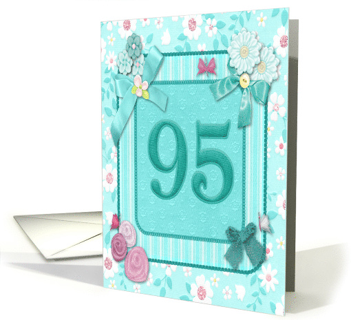 95th Birthday Party Invitation Crafted card (947472)