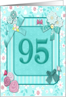 95th Birthday Party Invitation Crafted card