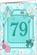 79th Birthday Party Invitation Crafted card