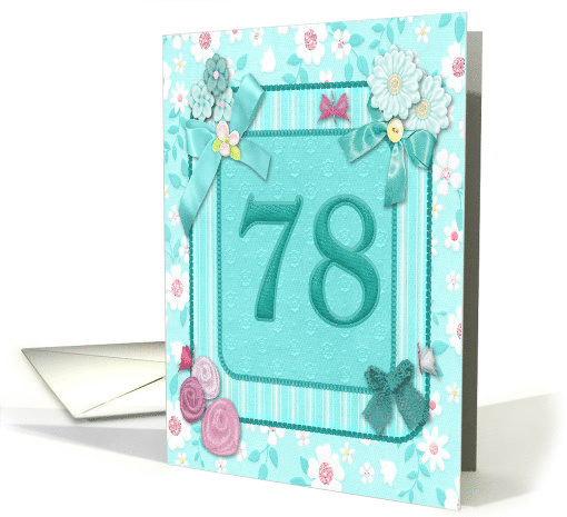 78th Birthday Party Invitation Crafted card (947509)