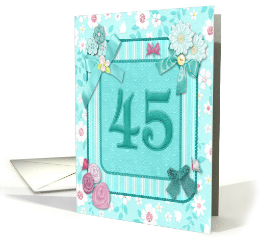 45th Birthday Party Invitation Crafted card (947526)