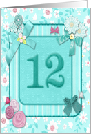 12th Birthday Party Invitation Crafted card