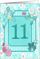 11th Birthday Party Invitation Crafted card