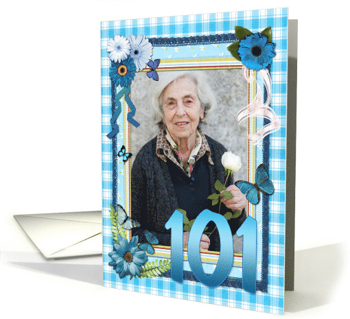 101st Birthday Photo Craft Look card (947554)