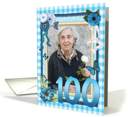100th Birthday Photo Craft Look card (947555)
