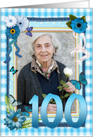 100th Birthday Photo Craft Look card