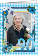 90th Birthday Photo Craft Look card