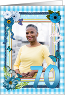 70th Birthday Photo Craft Look card