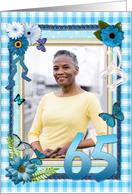 65th Birthday Photo Craft Look card