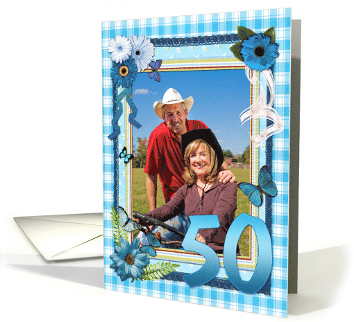 50th Birthday Photo Craft Look card (947570)