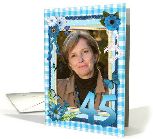 45th Birthday Photo Craft Look card (947571)