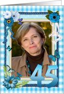 45th Birthday Photo Craft Look card