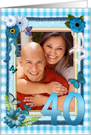 40th Birthday Photo Craft Look card