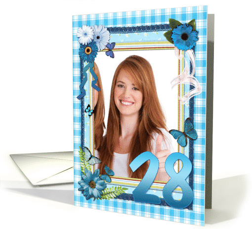 28th Birthday Photo Craft Look card (947588)