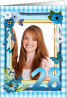 28th Birthday Photo Craft Look card