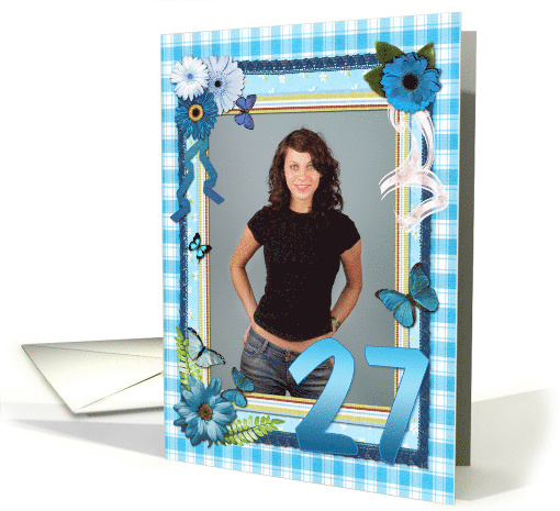 27th Birthday Photo Craft Look card (947589)