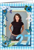 27th Birthday Photo Craft Look card