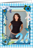26th Birthday Photo Craft Look card