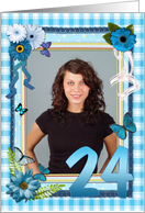 24th Birthday Photo Craft Look card