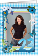 23rd Birthday Photo Craft Look card