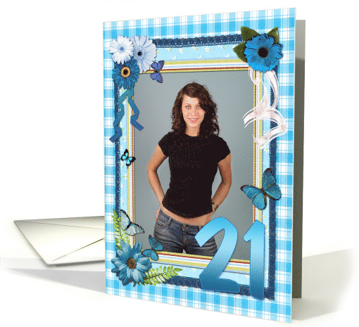 21st Birthday Photo Craft Look card (947598)