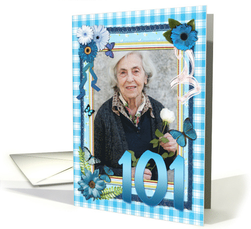 101st Photo Birthday Party Invitation Crafted card (947851)