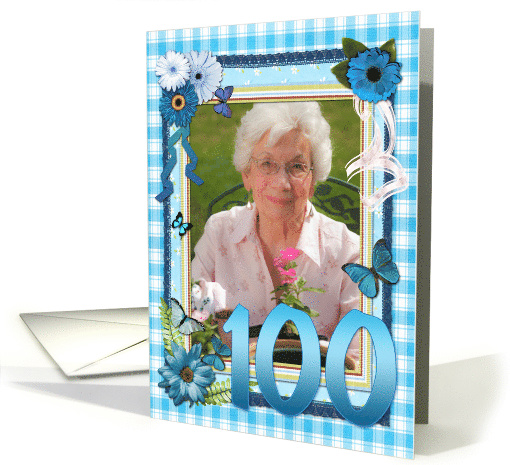 100th Photo Birthday Party Invitation Crafted card (947852)