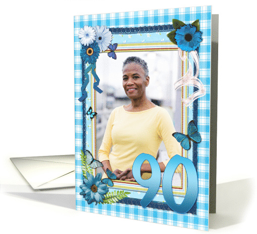 90th Photo Birthday Party Invitation Crafted card (947855)