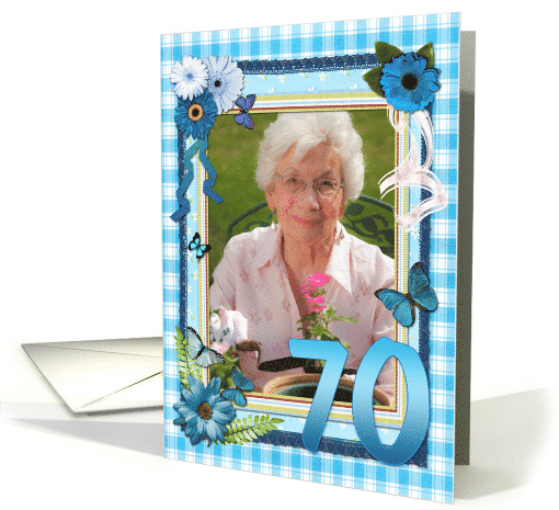 70th Photo Birthday Party Invitation Crafted card (947859)