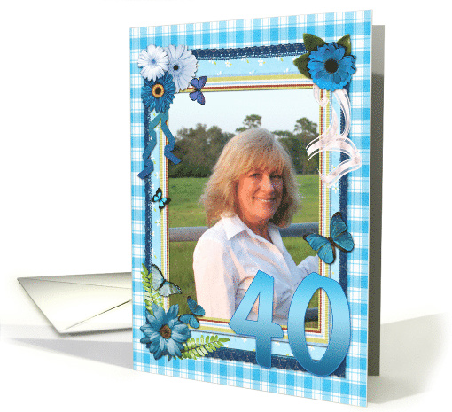 40th Photo Birthday Party Invitation Crafted card (947888)