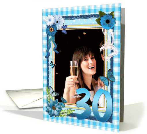30th Photo Birthday Party Invitation Crafted card (947893)
