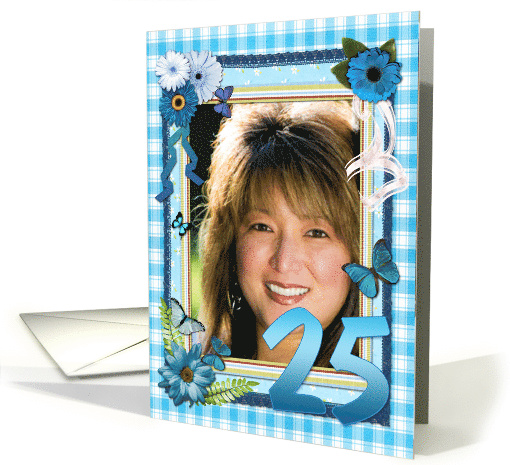 25th Photo Birthday Party Invitation Crafted card (948029)