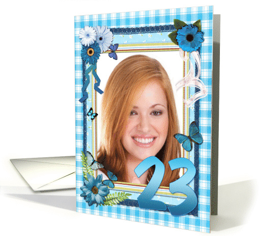 23rd Photo Birthday Party Invitation Crafted card (948032)
