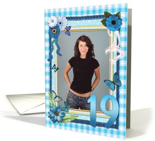 19th Photo Birthday Party Invitation Crafted card (948037)
